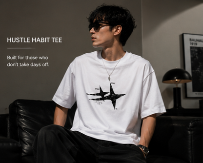 Distortion tee — white