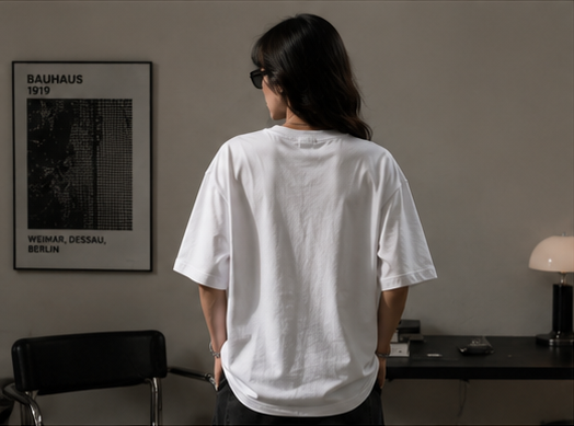 Distortion tee — white