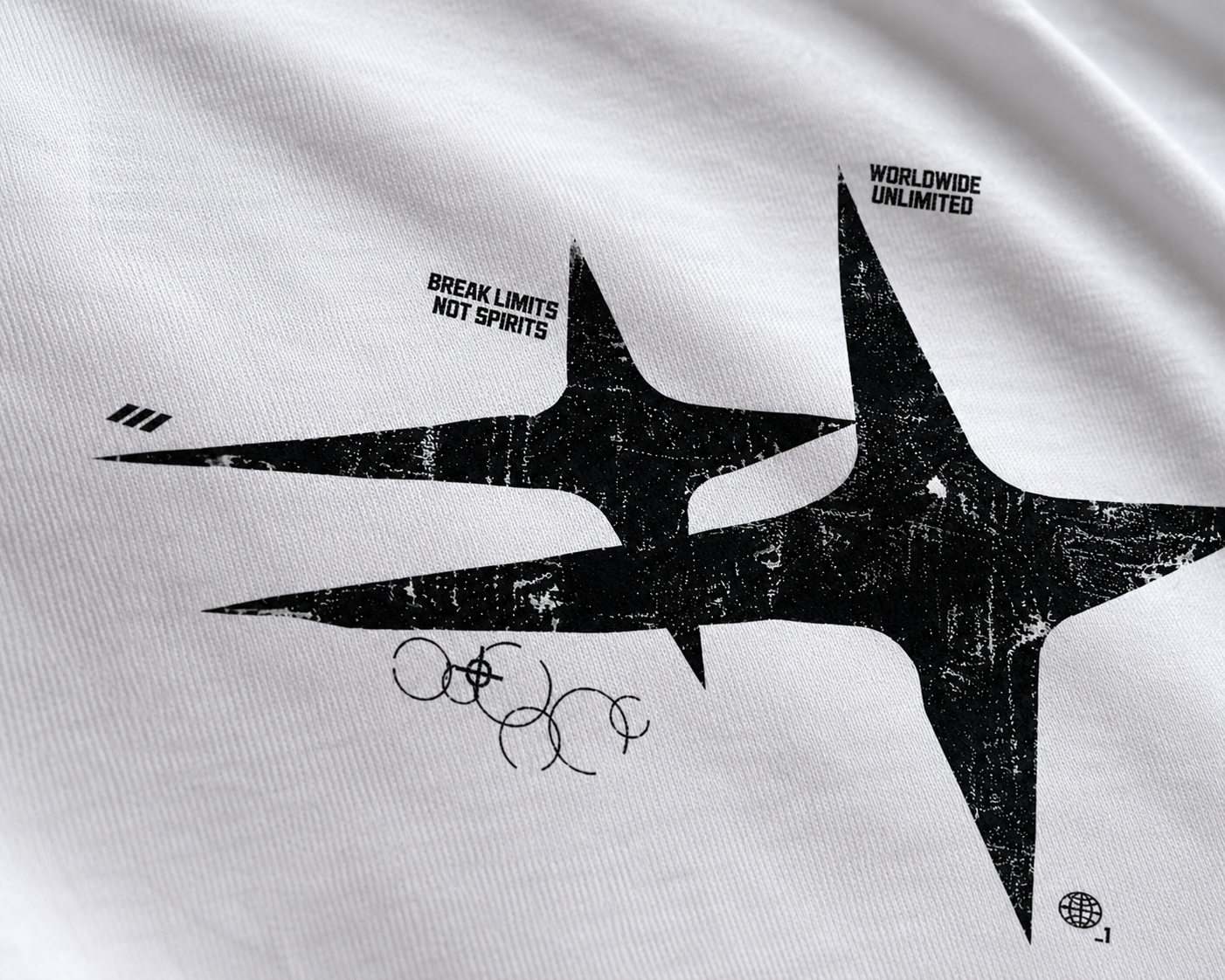 Distortion tee — white