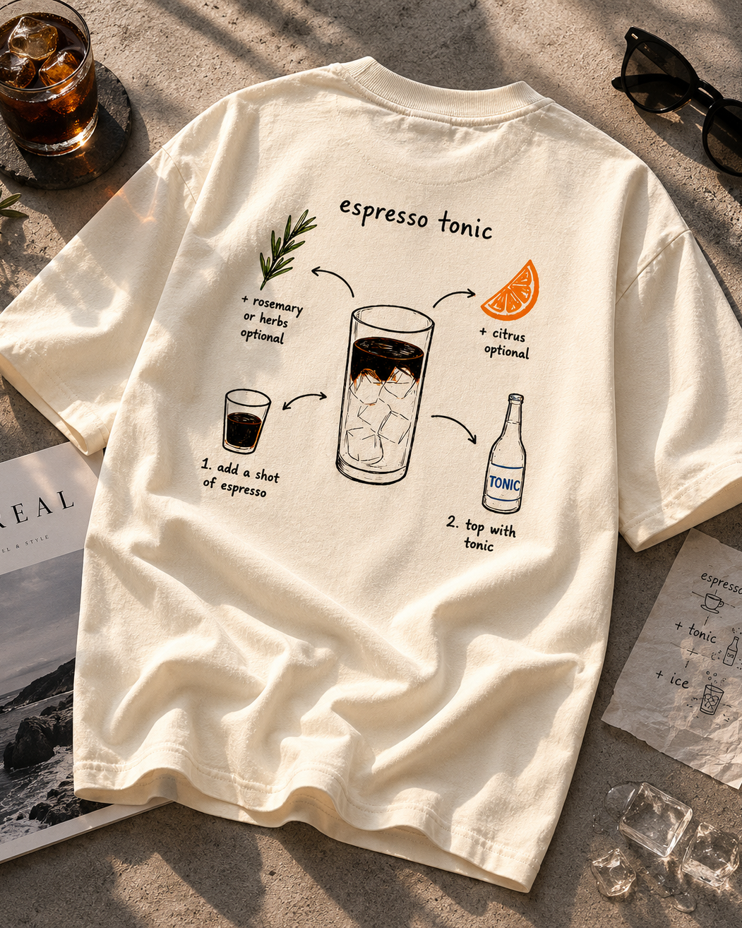 espresso tonic tee — off white