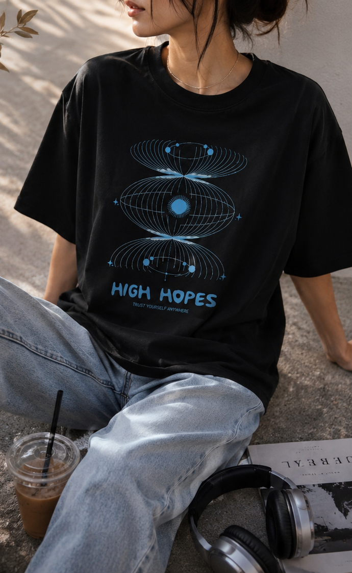 high hopes tee — midnight