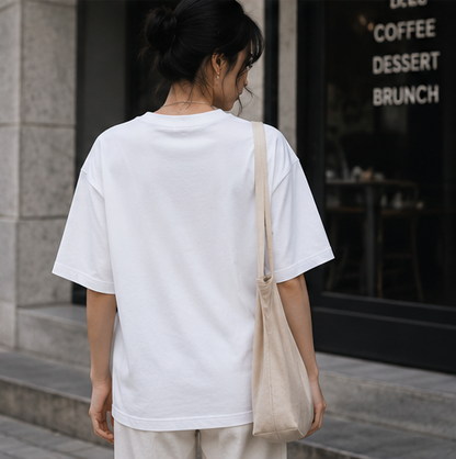 strawberry matcha tee — white