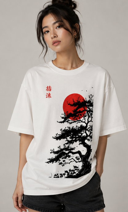 silent bloom tee — white