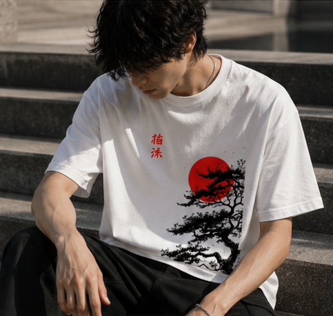 silent bloom tee — white