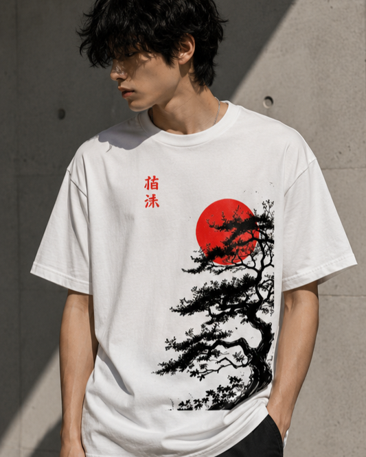 silent bloom tee — white